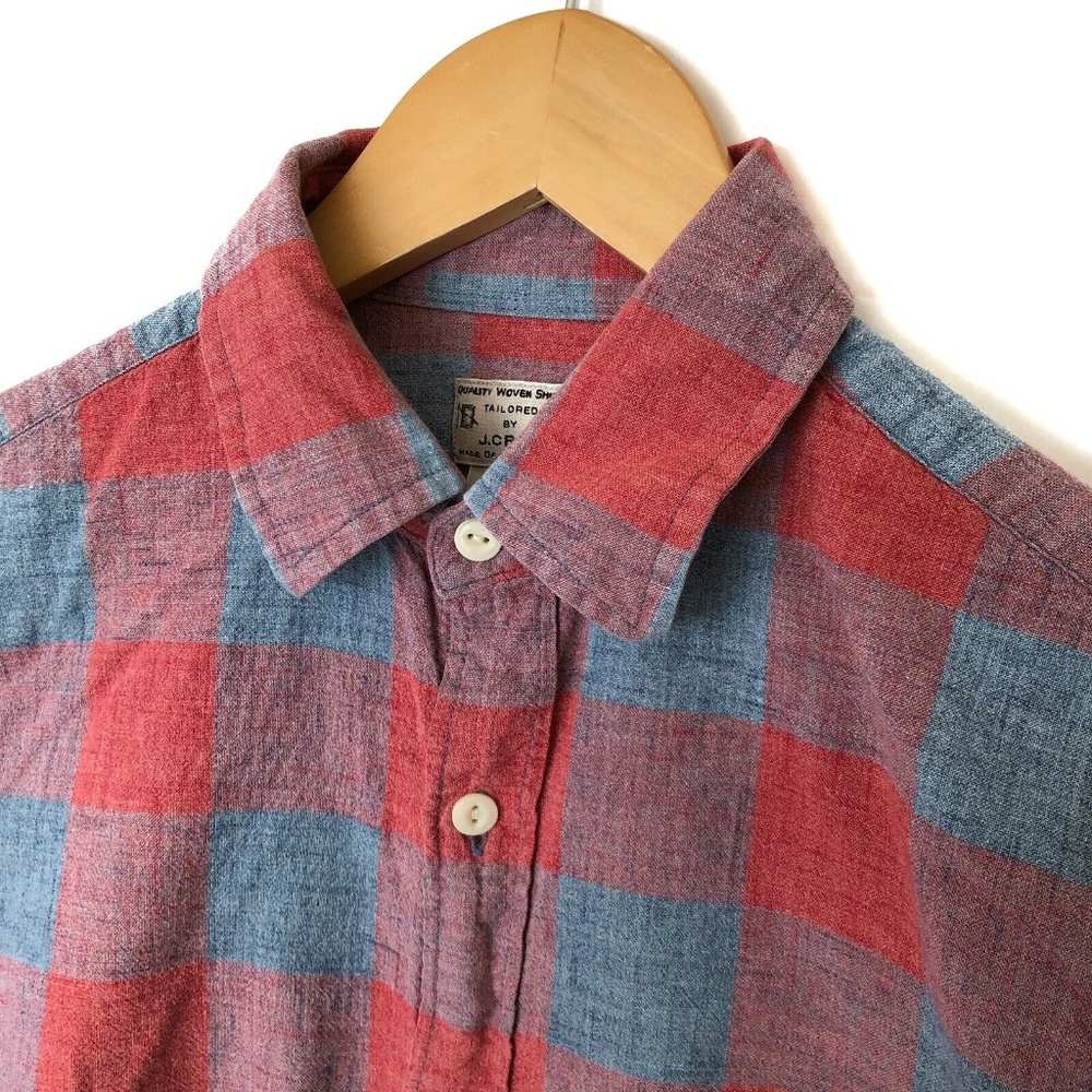 J. Crew Jackson Plaid Cotton Button-Up Shirt Soft Pink Woven Long Sleeve Size XS - Picture 4 of 8